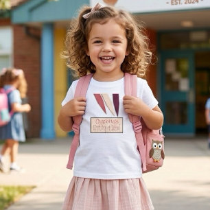 Süßes personalisierbares erstes Schultag Kleinkind T-shirt