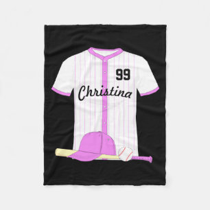 Süßes personalisiertes Baseball-Baby-T-Shirt Fleecedecke