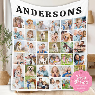 Süßes personalisiertes Geburtstagsgeschenk mit 36 Sherpadecke