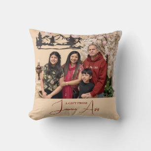 Süßes personalisiertes Geschenk für die Familie vo Kissen