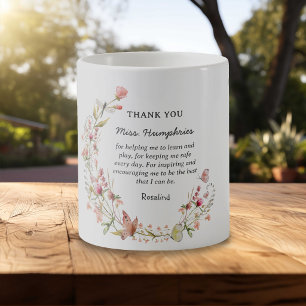 Süßes personalisiertes Geschenk zur Lehrererkennun Kaffeetasse