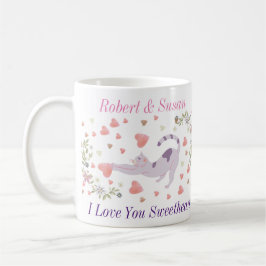 Süßes personalisiertes Katzen-Valentinsgeschenk Kaffeetasse