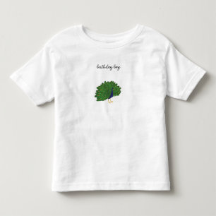Süßes Pfau-Geburtstagsjungen-Kinder Kleinkind T-shirt