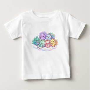 Süßes Pfauenfamilien-Kinder-T-Shirt Baby T-shirt