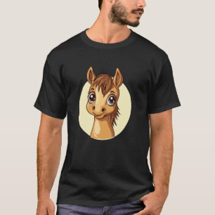 Süßes Pferd Cartoon Liebenswürdiges Tier Kunst T-Shirt