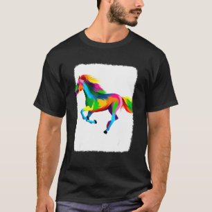 Süßes Pferd Farbige Grafik Für Pferd Frauen Mädche T-Shirt