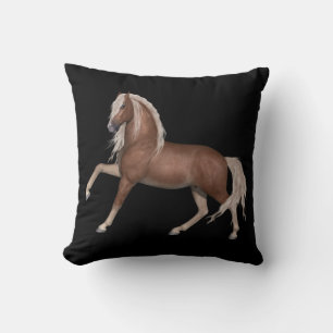 Süßes Pferd Geschenk Reitpony Hengst Schwarz Kissen