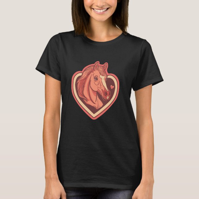Süßes Pferd mit Herz I Pferd T-Shirt (Vorderseite)