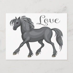 Süßes Pferd Pony Reitsport Hallo, Liebe, Vermisse Postkarte