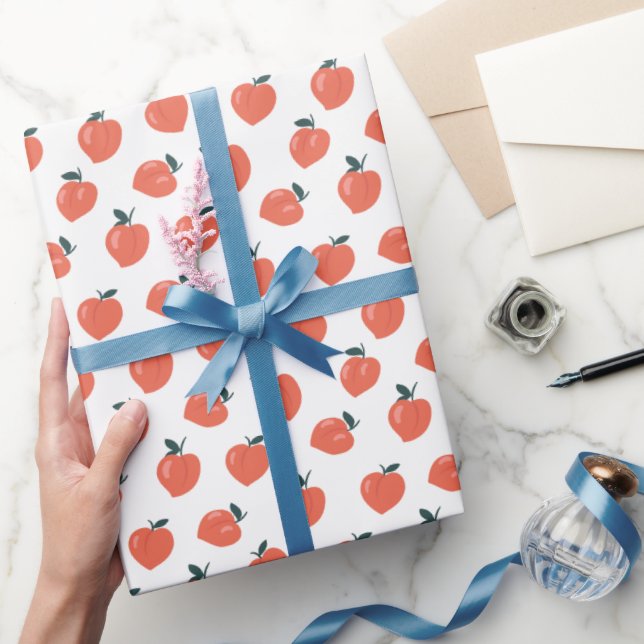 Süßes Pfirsichmuster Geschenkpapier (Schenken)