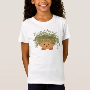Süßes Pflanztopf-Charakter-Mädchen-T-Shirt T-Shirt