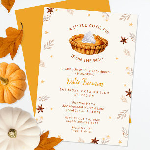 Süßes Pie-Baby-Shower – Herbst-Einladung Einladung