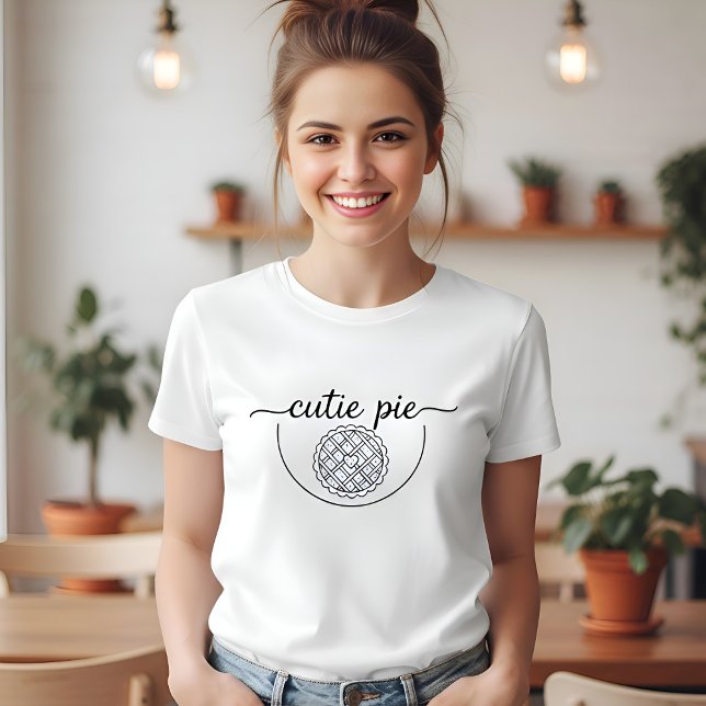 Süßes Pie Frauen Lustiger Spruch Grafik T-Shirt (Cutie Pie Mockup)