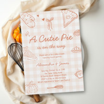 Süßes Pie Gingham Backen Coed Herbst-Baby-Party