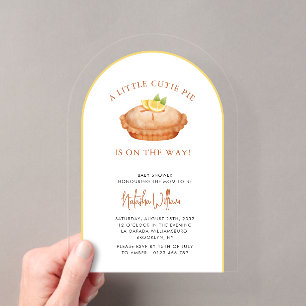 Süßes Pie-Lemon-Baby-Shower-Acryleinladung Acryleinladungen
