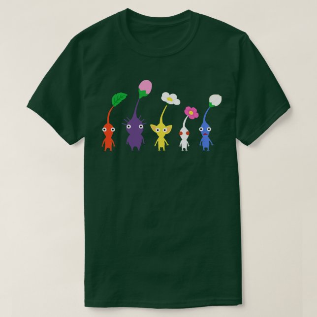 süßes Pikmin-Muster T-Shirt (Design vorne)
