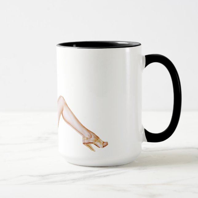Süßes Pin-up Mädchen Tasse (Rechts)