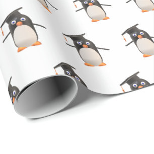 Süßes Pinguin-Abschlussgeschenk-Geschenkpapier Geschenkpapier