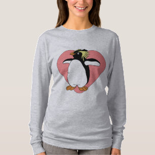 Süßes Pinguin-Herz Damen T-Shirt