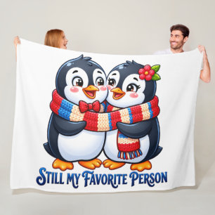 Süßes Pinguin-Paar Immer noch meine Lieblings-Pers Fleecedecke