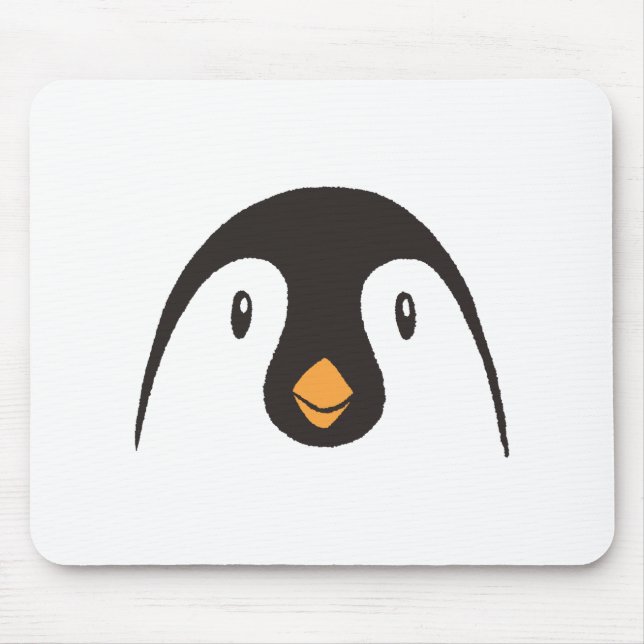 Süßes Pinguingesicht Mousepad (Vorne)