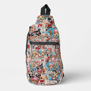 Süßes Piraten-Arzt-Collagenmuster Kawaii Manga Crossbody Bag