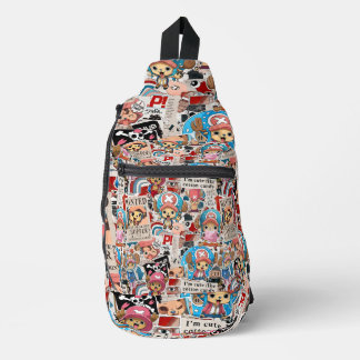 Süßes Piraten-Arzt-Collagenmuster | Kawaii Manga Crossbody Bag