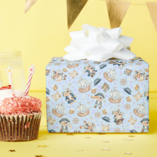 Süßes Piratenbär-Muster Geschenkpapier
