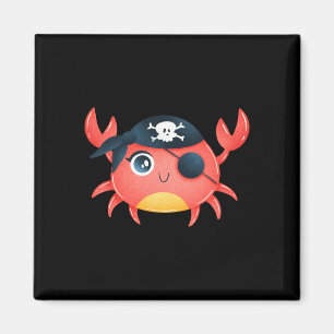 Süßes Piratenkrebstierdesign Geschenk für Tierlieb Magnet