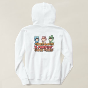 Süßes Pixel-Gamer-Freunde-Kunstwerk Hoodie