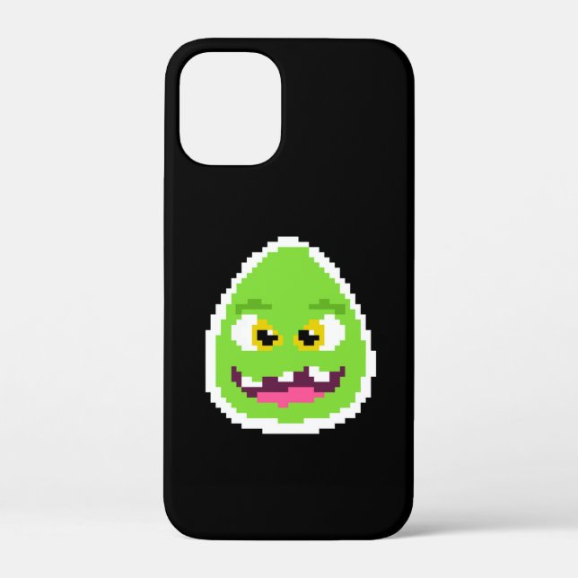 Süßes pixeliges Ei-Monster Case-Mate iPhone Hülle (Rückseite)