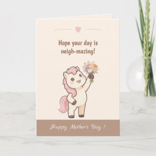 Süßes Pony, toller Tag Muttertagskarte Karte