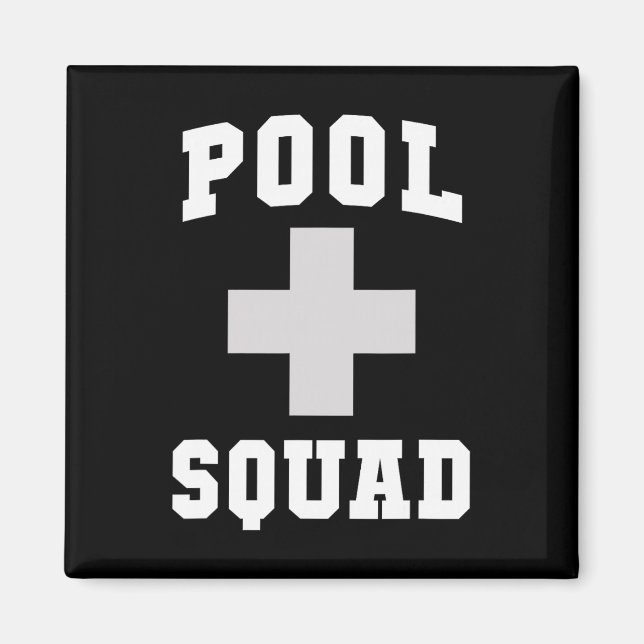 Süßes Pool-Team Retter Dispatch Rettungsschwimmer  Magnet (Vorne)