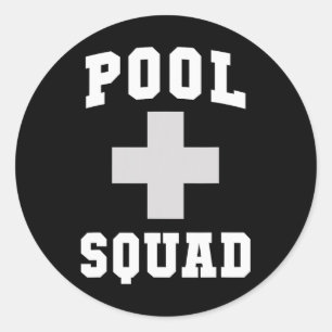 Süßes Pool-Team Retter Dispatch Rettungsschwimmer Runder Aufkleber