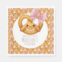 Süßes Pretzel-Mädchen Geburtstagsfeier