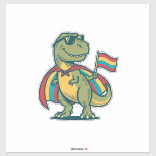 Süßes Pride Dinosaurier Vektor-Shirt Design_1 Aufkleber
