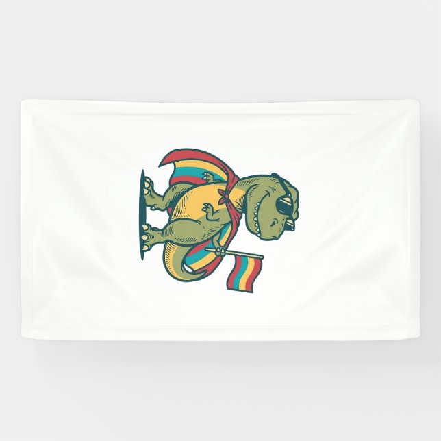 Süßes Pride-Dinosaurier-Vektor-Shirt-Design_1 Banner (Horizontal)