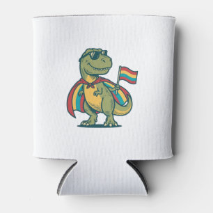 Süßes Pride-Dinosaurier-Vektor-Shirt-Design_1 Dosenkühler