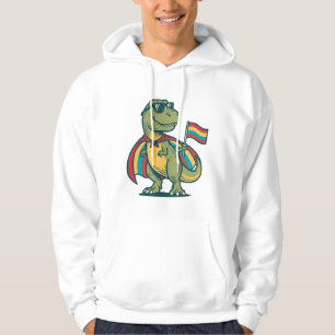 Süßes Pride-Dinosaurier-Vektor-Shirt-Design_1 Hoodie