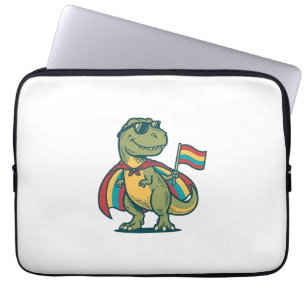 Süßes Pride-Dinosaurier-Vektor-Shirt-Design_1 Laptopschutzhülle