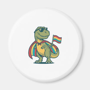 Süßes Pride-Dinosaurier-Vektor-Shirt-Design_1 Magnet