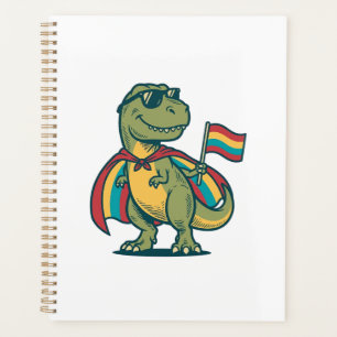 Süßes Pride-Dinosaurier-Vektor-Shirt-Design_1 Planer