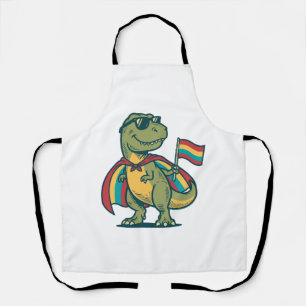 Süßes Pride-Dinosaurier-Vektor-Shirt-Design_1 Schürze