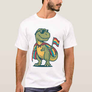 Süßes Pride-Dinosaurier-Vektor-Shirt-Design_1 T-Shirt