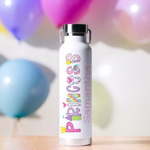 Süßes Prinzessin Muster personalisierte Mädchen Trinkflasche