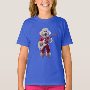 Süßes Pudel Rockstar Kinder T-Shirt