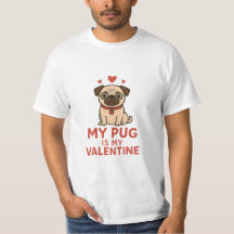 Süßes Pug-Valentinsdesign – Mein Pug ist mein Vale