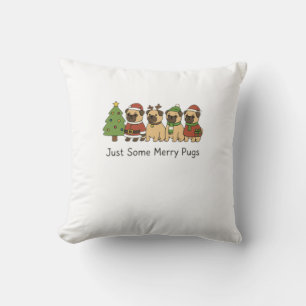 Süßes Pug-Weihnachtsgeschenk-T-Shirt Kissen