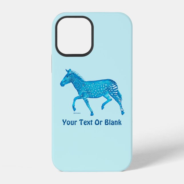 Süßes Pünktchen-Zebra - Blau iPhone Hülle (Rückseite)