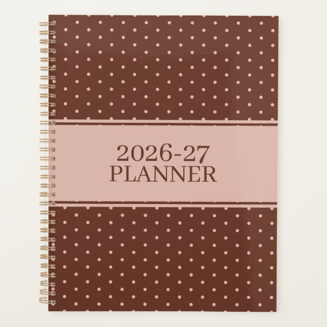 Süßes Punkte-Muster Planer (Vorderseite)